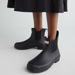 Hunter Original Waterproof Chelsea Rainboot - Black - Women’s Size 10